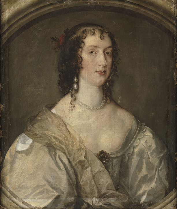 The portrait of Olivia Boteler Porter by Anthony van Dyck, before treatment