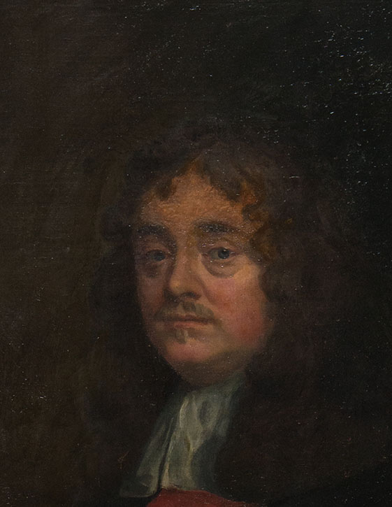 Detail of 'Richard Vaughan (1600–1686), 2nd Earl of Carbery', before treatment