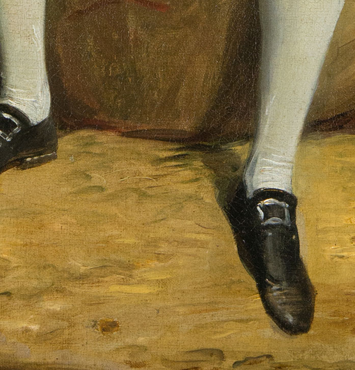 Detail of 'A Country Gentleman', showing pentimento