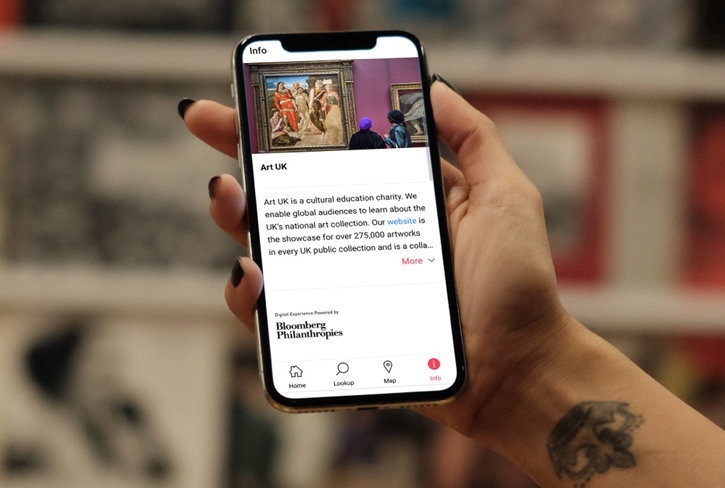 The Art UK guide on the Bloomberg Connects app