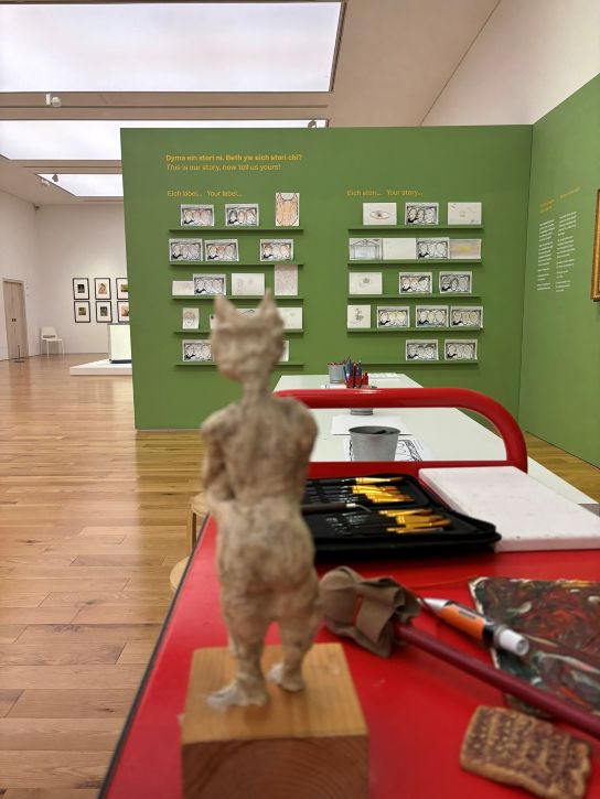 Explore trolley in the art galleries at National Museum Cardiff