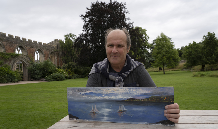 Mark at Bishop's Palace, Wells