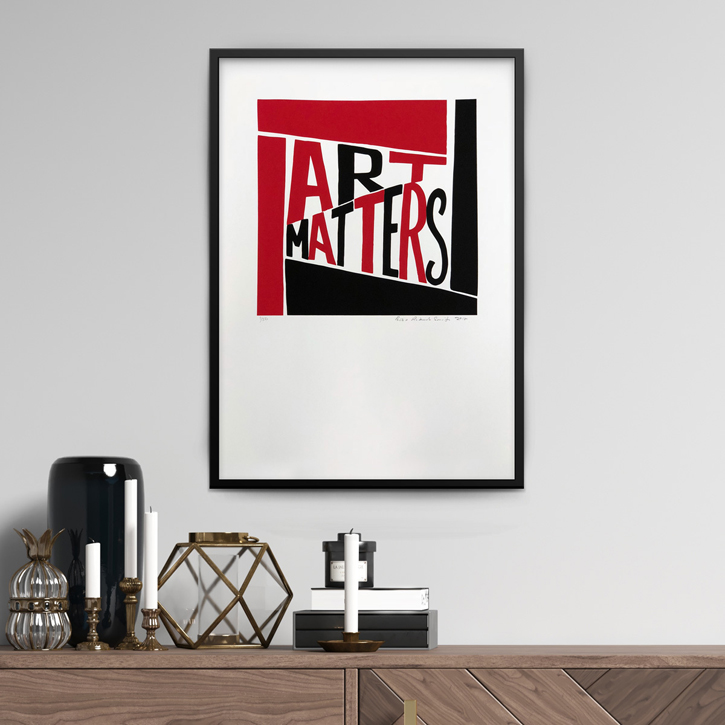 Framed limited-edition print of 'Art Matters' by Bob & Roberta Smith