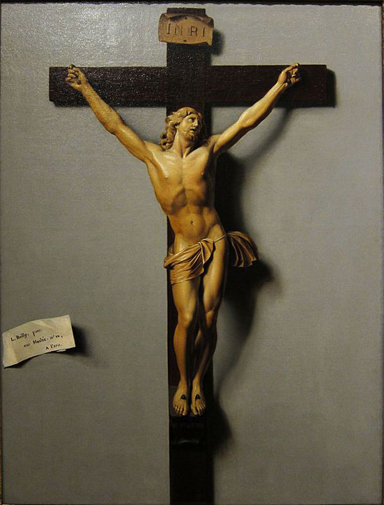 Trompe l'œil of a Crucifix in Ivory and Wood