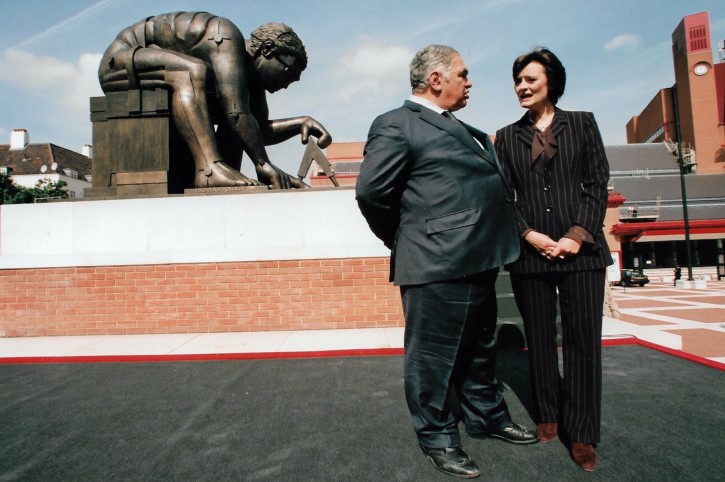 Eduardo Paolozzi and Cherie Blair at the British Library