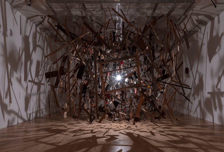 Installation view of 'Cold Dark Matter: An Exploded View'