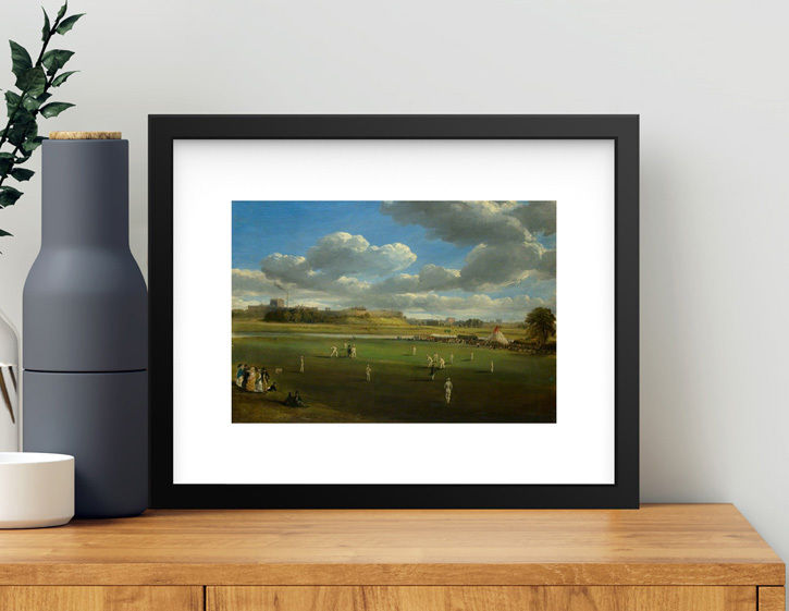 Framed print of 'Cricket Match at Edenside, Carlisle'