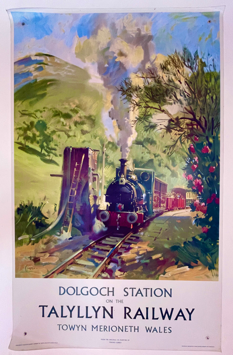 c.1960, lithograph by Terence Cuneo (1907–1996), Narrow Gauge Railway Museum, Tywyn Wharf Station, Talyllyn Railway