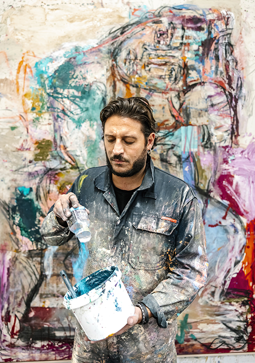 Daniel Crews-Chubb in his studio