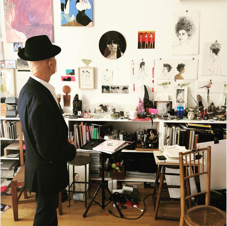 David Remfry in his studio