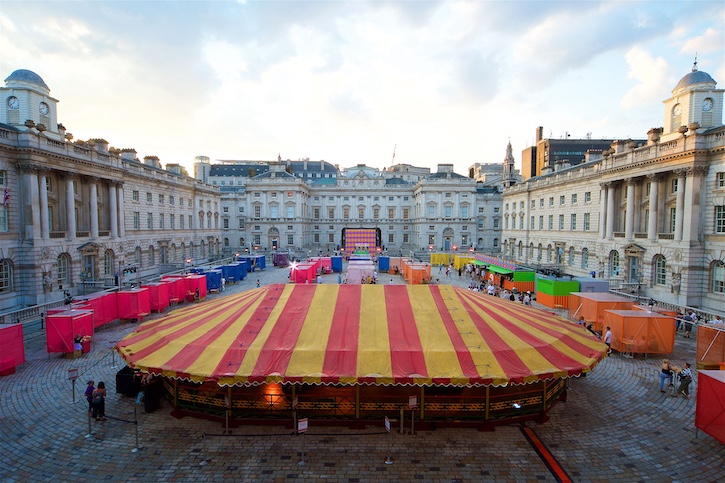 Courtyard design by Yinka Ilori (b.1987) for Dodge at Somerset House, London, 2021