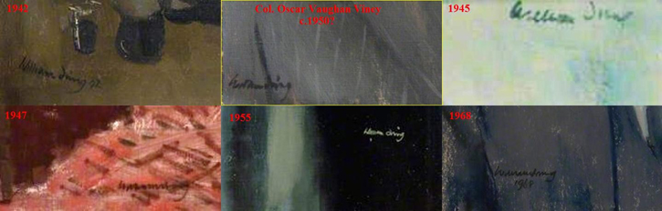 Comparison of Dring's signatures