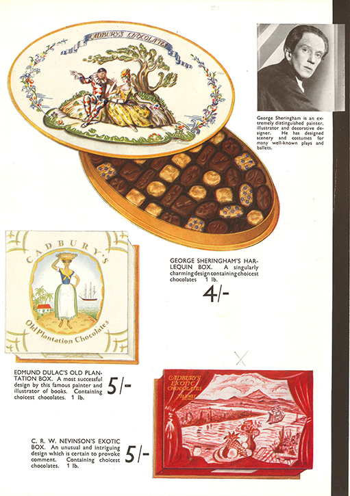 Page in the brochure produced by Cadbury's to promote the 'Famous Artists'