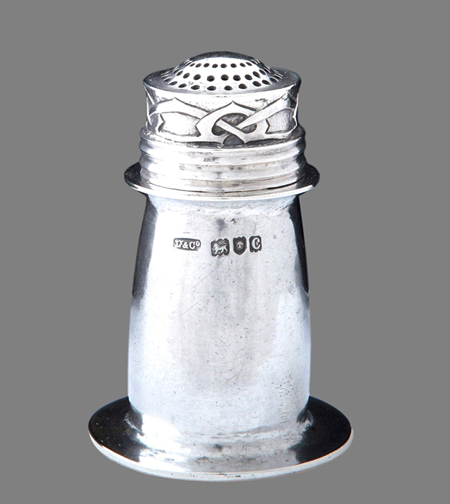 Liberty Cymric silver pepper castor 'Thorian'