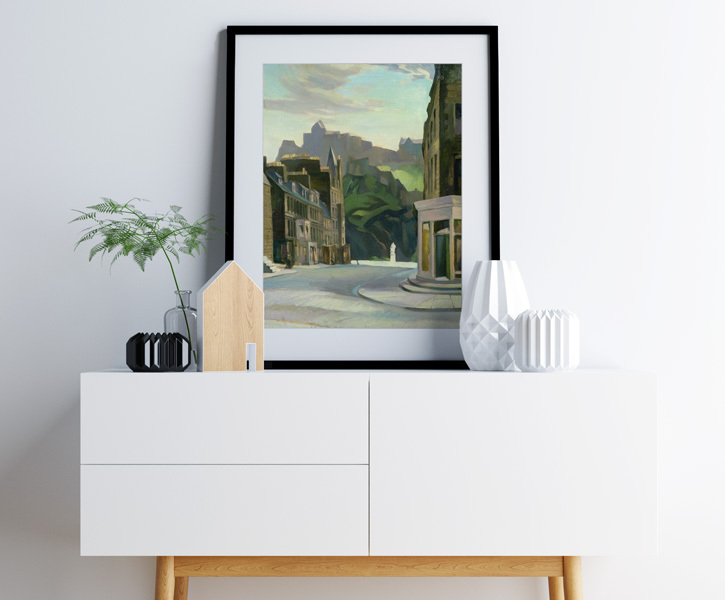 Framed print of 'Edinburgh from Castle Street'