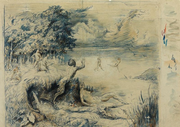 1899, drawing on paper by Edna Clarke Hall (1879–1979)