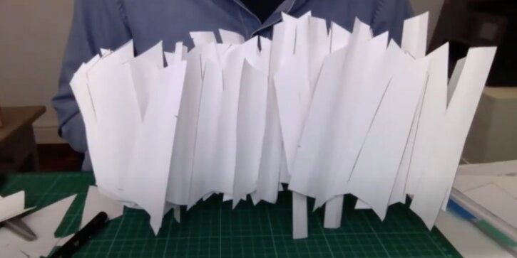 Robert's finished paper sculpture