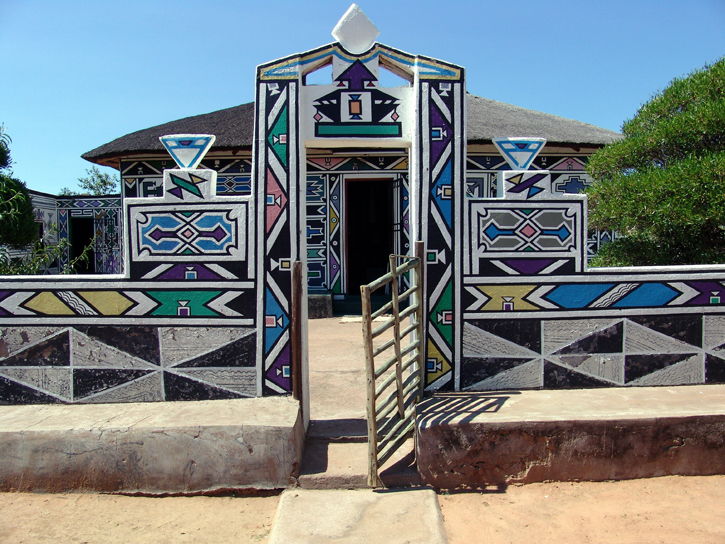 The entrance gate to Esther Mahlangu's homestead, 2008