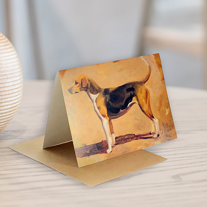 Alfred Munnings 'Study of a Foxhound, Pytchley' greetings card