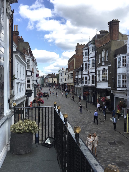 Guildford High Street, from the Guildhall