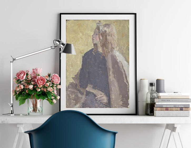 Framed print of 'Girl in Profile'