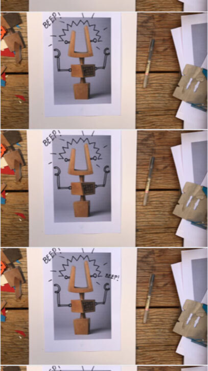 Example of drawing with stop-motion animation