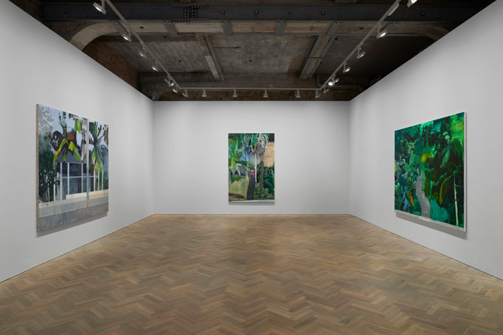 Installation view of 'Hurvin Anderson: Reverb' at Thomas Dane Gallery, London