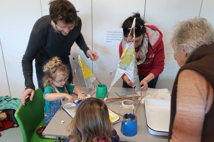 A family of three generations get to grips with willow and wet-strength tissue! 