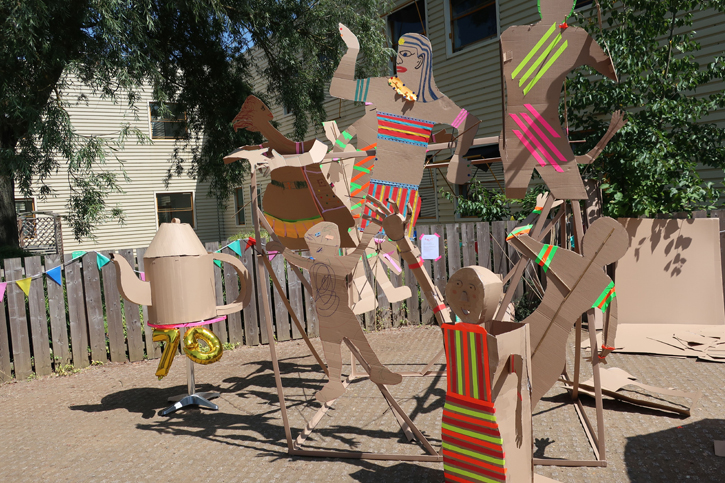 A large-scale installation created by staff and visitors in the grounds of Milton Keynes Hospital