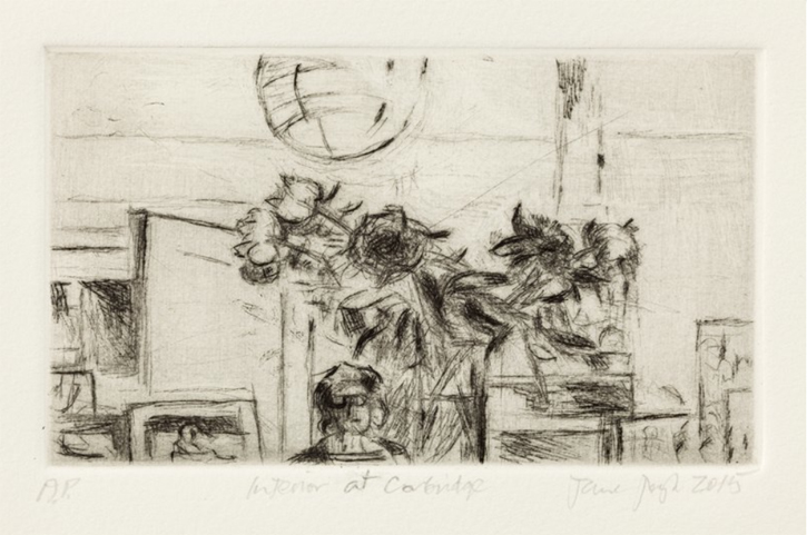 2015, drypoint etching by Jane Joseph (b.1942)