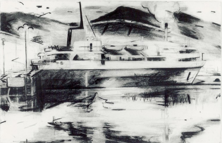 1991, charcoal and chalk by Jane Joseph (b.1942)
