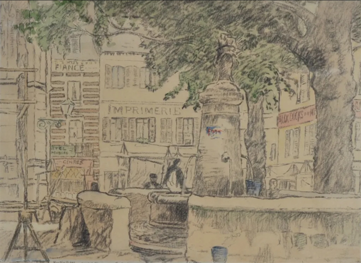 1912, chalk and watercolour by John Doman Turner (1871–1938). Private collection