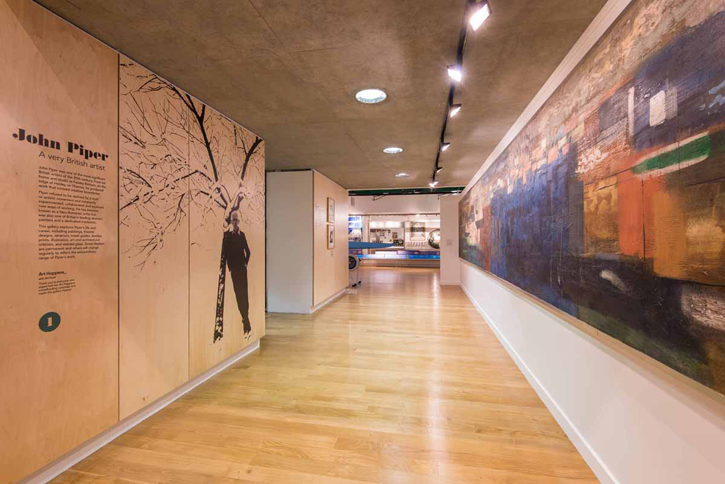 Interior of the Museum showing entrance to the gallery and 'Landscape of the Two Seasons'