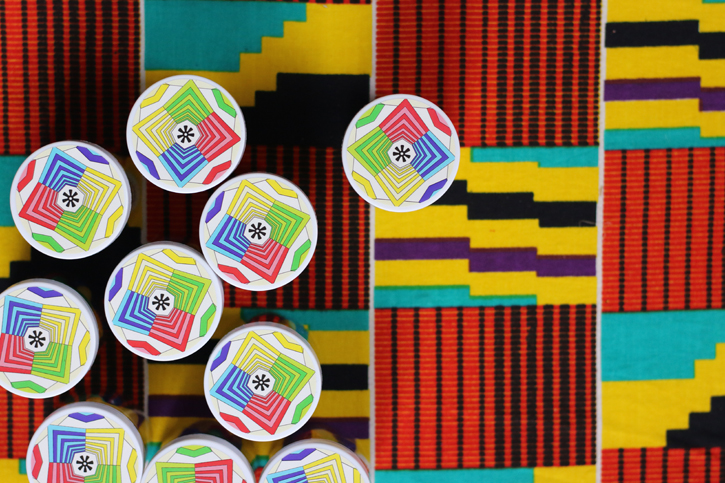 Kente print lining in the Memory Archives Box