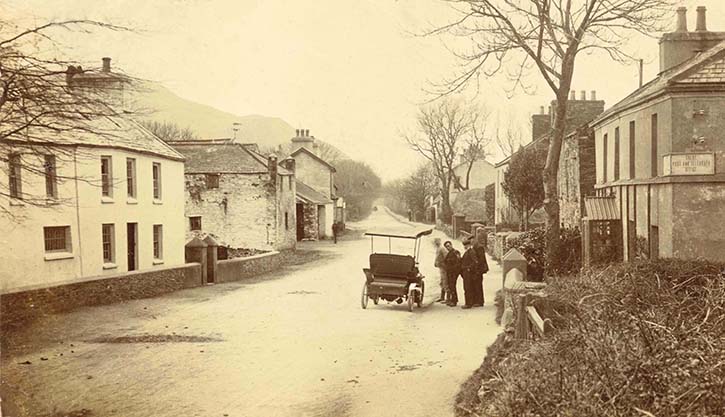 Sybil Cottage (left), Sulby where Archibald Knox lived and worked from 1902 to 1905