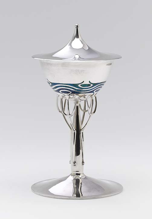 Liberty Cymric silver-covered cup with enamel