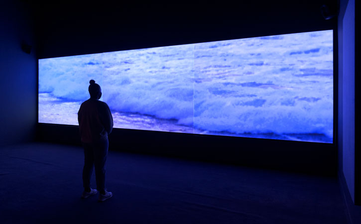 Installation view of Isaac Julien's 'Paradise Omeros'