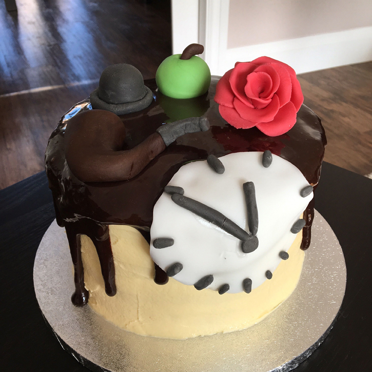 Dalí and Magritte cake by Lauren Colley