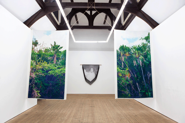 Installation view of 'Rivyer Nwar' at Copperfield, London