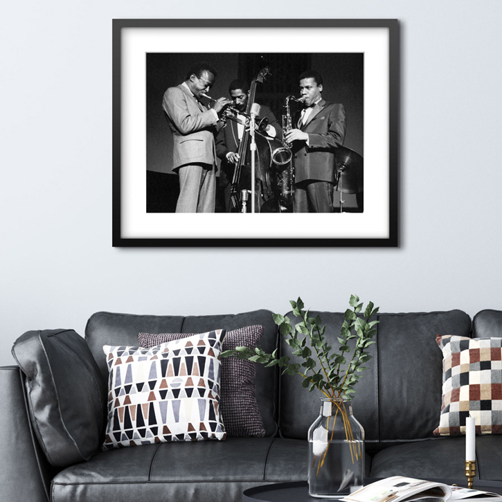 Framed print of 'Miles Davis Quintet, Hammersmith, London, 1967'