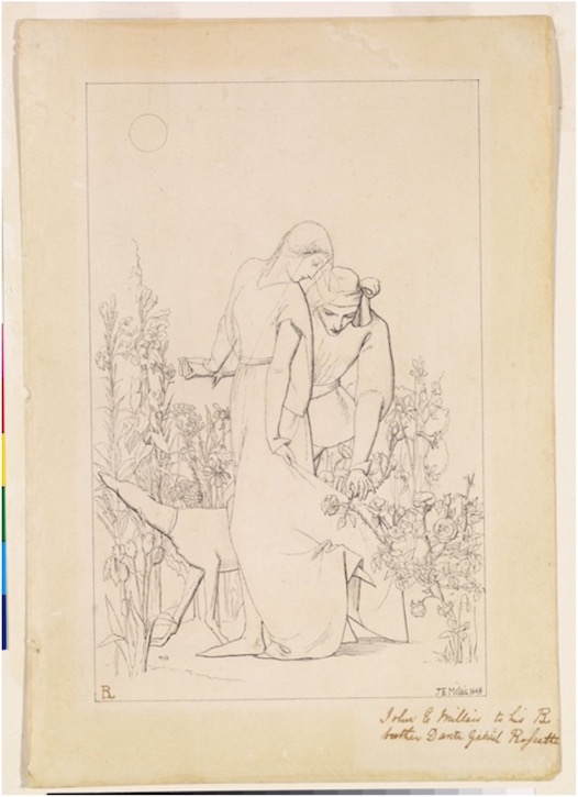 Lovers by a Rosebush