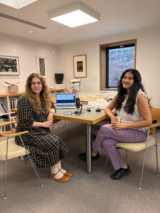 Miriam O'Conner Perks and Melissa Baksh recording at Pallant House Gallery, June 2026