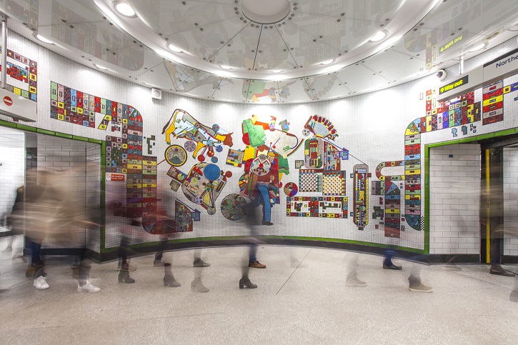 Eduardo Paolozzi’s mosaics at Tottenham Court Road station
