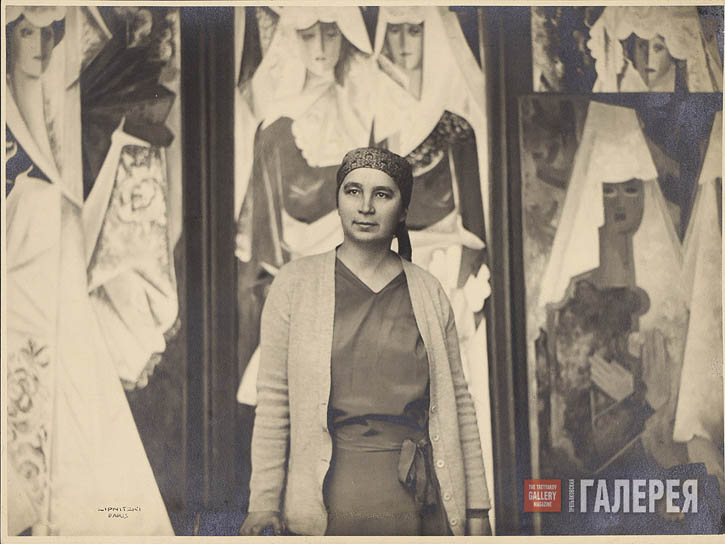 Natalia Goncharova at her studio