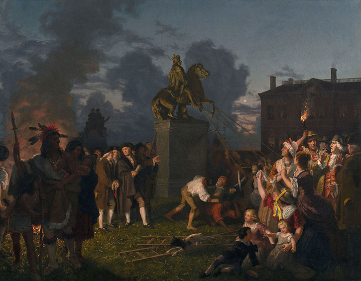 Pulling Down the Statue of George III, New York City