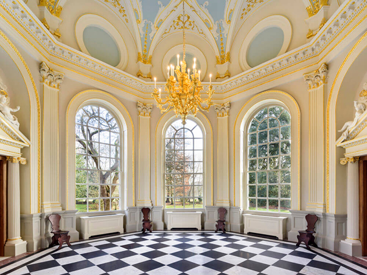 The recently restored, 300-year-old Octagon Room