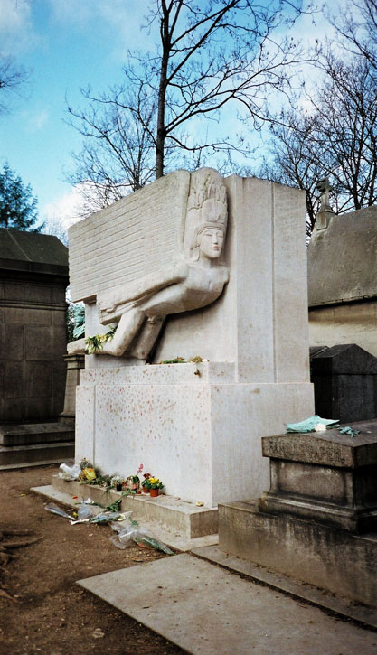 Oscar Wilde's Grave, Pere Lachaise Cemetery, Paris, France