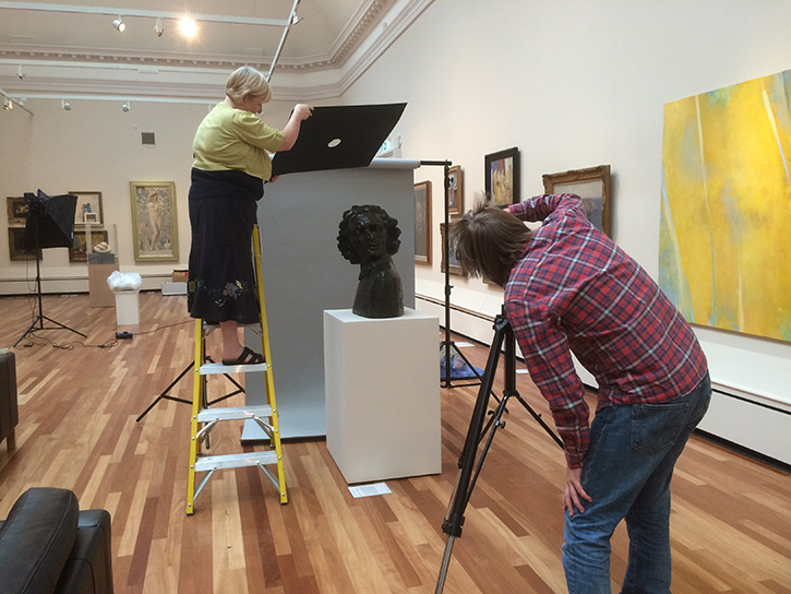 Sculpture photography testing at York Art Gallery in 2015
