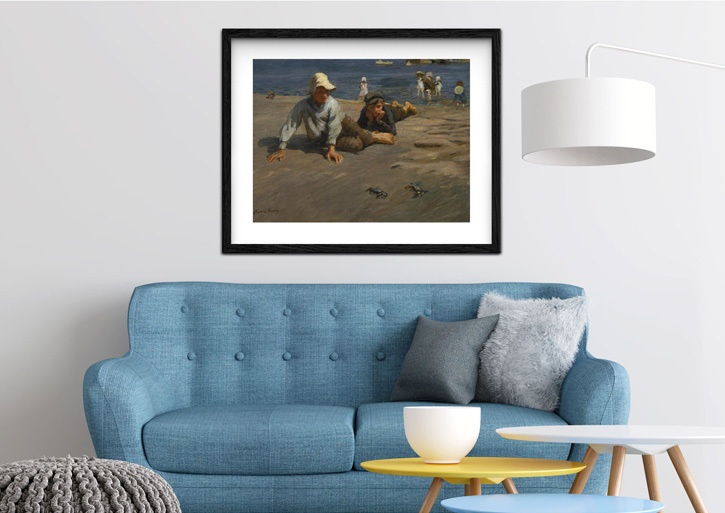 Framed print of 'Sport on the Shore – A Crab Race'