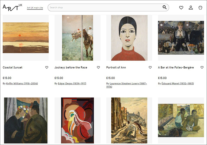 The new shop launched with over 40,000 artworks to choose as prints